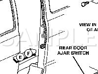 Rear Door Components Diagram for 2002 Dodge RAM 1500 VAN  3.9 V6 GAS