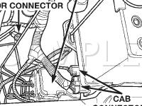 Left Front Wheel Speed Sensor Connector Diagram for 2002 Dodge RAM 1500 VAN  3.9 V6 GAS