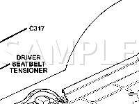 Airbag Control Module, Driver Seatbelt Tensioner Diagram for 2002 Dodge RAM 1500 VAN  5.2 V8 GAS