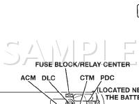 Relay Fuseblock, Left I/P End Bracket Diagram for 2002 Dodge RAM 2500 VAN  5.2 V8 CNG