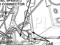 Left Front Wheel Speed Sensor Connector Diagram for 2002 Dodge RAM 3500 VAN  5.2 V8 CNG