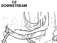 Oxygen Sensor Upstream/Downstream Diagram for 2003 Dodge Dakota  4.7 V8 GAS