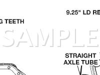 Rear Axle ID Diagram for 2003 Dodge RAM 3500 VAN  5.9 V8 GAS