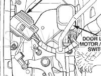 Door Lock Motor/Ajar Switch Diagram for 2004 Dodge Caravan  3.3 V6 GAS