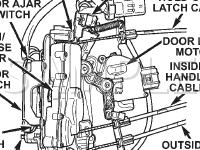 Door Lock Components Diagram for 2004 Dodge Grand Caravan  3.8 V6 GAS