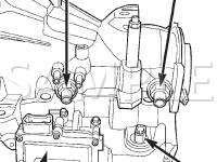 Transmission Component Locations Diagram for 2004 Chrysler Sebring  2.4 L4 GAS