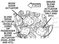 Actuators-Front,LHD Diagram for 2005 Dodge Caravan  3.3 V6 GAS