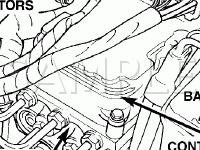 Engine Compartment Component Locations Diagram for 2005 Dodge RAM 1500 Pickup SRT10 8.3 V10 GAS