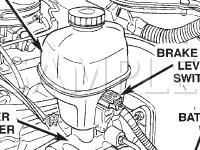 Brake Fluid Level Switch Diagram for 2005 Dodge RAM 1500 Pickup  4.7 V8 FLEX