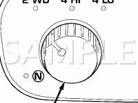 Transfer Case Selector Switch Diagram for 2005 Dodge RAM 1500 Pickup  5.7 V8 GAS