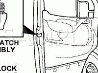Door Lock Motor/Ajar Switch Diagram for 2005 Dodge Sprinter 3500  2.7 L5 DIESEL