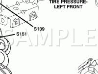Left Engine Compartment Diagram for 2007 Chrysler Pacifica  3.8 V6 GAS
