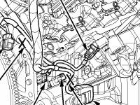 Engine Compartment Diagram for 2008 Dodge Challenger SRT8 6.1 V8 GAS