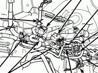 Left Front Engine Compartment Diagram for 2008 Chrysler Pacifica LX 4.0 V6 GAS