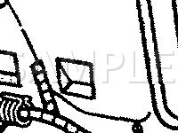 Door Components & Connectors Diagram for 1992 Dodge Shadow  2.5 L4 GAS