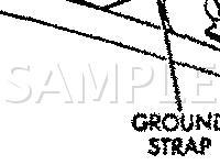 Ground Strap Locations Diagram for 1995 Dodge Spirit  3.0 V6 GAS