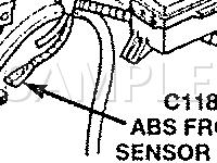LH Lower Engine Compartment Components Diagram for 1996 Dodge RAM 3500 Pickup  8.0 V10 GAS