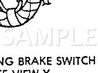 Stop Lamp Switch Components Diagram for 1996 Dodge B2500 VAN  5.9 V8 GAS