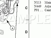 Under Dash Panel,Near Steering Column Diagram for 2002 Lincoln Blackwood  5.4 V8 GAS