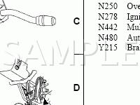 On Steering Column Diagram for 2002 Lincoln Blackwood  5.4 V8 GAS