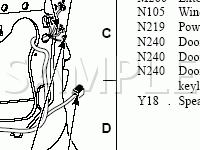 Right Front Door Diagram for 2002 Ford Crown Victoria  4.6 V8 GAS