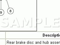 Rear Disc Brake System Components Diagram for 2002 Ford E-150 Econoline  5.4 V8 GAS