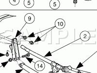 Steering Linkage Components Diagram for 2002 Ford E Super Duty  7.3 V8 DIESEL