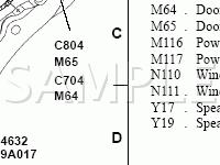 Rear Door Diagram for 2002 Ford Escape  2.0 L4 GAS