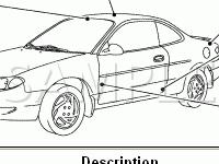 Interior Lighting Components Diagram for 2002 Ford ZX2  2.0 L4 GAS