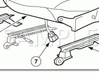 Front Seat Components Diagram for 2002 Ford Escort  2.0 L4 GAS