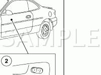 Window Regulator Control Switches Diagram for 2002 Ford ZX2  2.0 L4 GAS