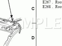 In Roof Component Location Views Diagram for 2002 Ford Excursion  7.3 V8 DIESEL