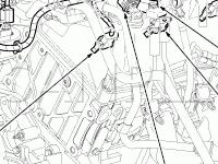 Engine,Front Diagram for 2002 Ford Explorer Sport Trac  4.0 V6 GAS