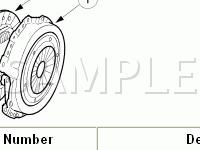 Clutch Components Diagram for 2002 Ford Focus SVT 2.0 L4 GAS