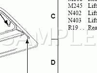Liftgate Wiring Harness and Connectors Diagram for 2002 Ford F-250 Super Duty Pickup  5.4 V8 GAS