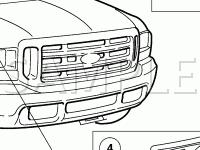 Intrument Panel/Engine Compartment Components Diagram for 2002 Ford F-350 Super Duty Pickup  6.8 V10 GAS