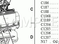Engine, Front Diagram for 2002 Ford F-350 Super Duty Pickup  6.8 V10 GAS