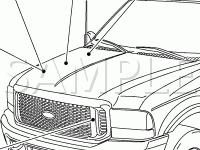 EATC, Exterior Component Locations Diagram for 2002 Ford F-350 Super Duty Pickup  7.3 V8 DIESEL