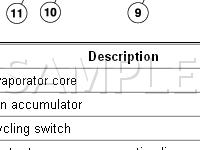 Refrigeration System Components Diagram for 2002 Mercury Grand Marquis  4.6 V8 GAS