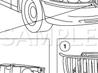 Radiator Grille Diagram for 2002 Mercury Grand Marquis  4.6 V8 GAS