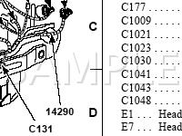 Engine Compartment Diagram for 2002 Mercury Grand Marquis  4.6 V8 GAS