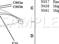 In Roof Diagram for 2002 Lincoln LS  3.0 V6 GAS