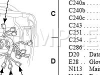 Dash Panel-Rear View Diagram for 2002 Lincoln LS  3.9 V8 GAS