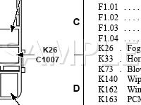 Auxiliary Junction Box,Underhood Diagram for 2002 Lincoln LS  3.9 V8 GAS
