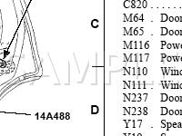 Rear Door Diagram for 2002 Mercury Mountaineer  4.0 V6 FLEX