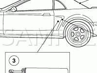 Convertible Top Diagram for 2002 Ford Mustang  3.8 V6 GAS