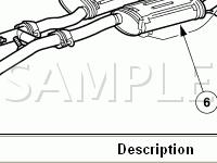 Exhaust System Diagram for 2002 Ford Mustang GT 4.6 V8 GAS