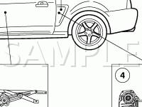 Window Component Locations Diagram for 2002 Ford Mustang GT 4.6 V8 GAS