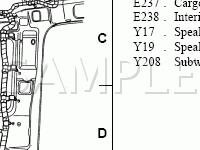 B-Pillar, Super Cab, Two-Door Model Diagram for 2002 Ford Ranger  2.3 L4 GAS