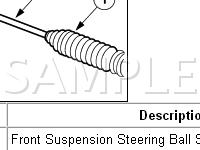 Steering Linkage Component Location Diagram for 2002 Mercury Villager  3.3 V6 GAS